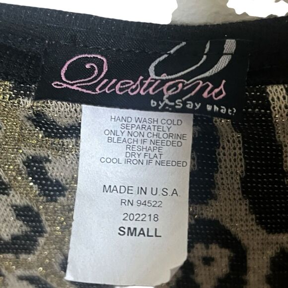 VINTAGE 80S BATWING LEOPARD PRINT OFF SHOULDER SWEATER TOP FLASHDANCE MOBWIFE S - Picture 8 of 11